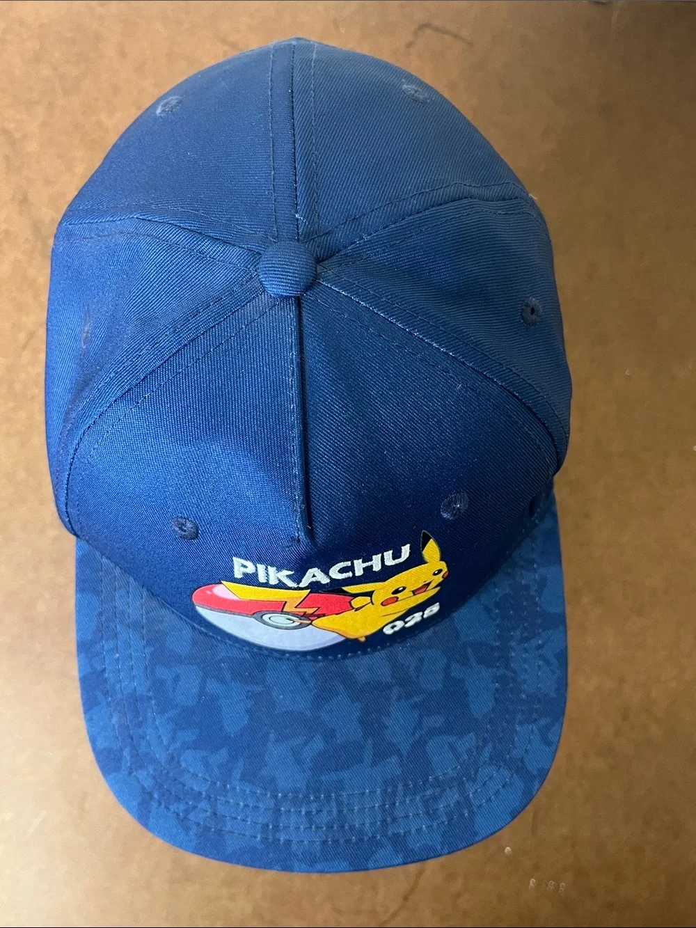 Pokémon Pikachu Navy & Yellow Snapback Hat NWOT